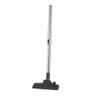 Vacuum cleaner floor head with telescopic metal tube, shown upright on white background