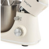 Cream stand mixer showing bowl and controls, partial side view