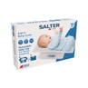 Box for 2-in-1 baby scale with removable tray, showing baby on scale and key features.