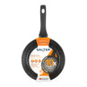 Grey 24cm non-stick fry pan with speckled finish, Salter Megastone series, packaging shown