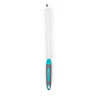 Long bottle cleaning brush with white bristles and blue-grey handle, shown on a white background