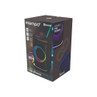 Black Bluetooth party cube speaker with rhythm light show, 60W peak power, 10 hours playtime, boxed.