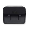 Black dual drawer air fryer, front view, with 'Progress' logo, unopened.