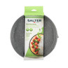 Grey non-stick round springform cake pan with packaging, Salter Marblestone, 5 year guarantee