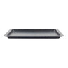 Grey speckled non-stick roasting tray shown from the side
