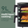 9L dual air fryer with four-layer cooking racks
