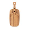 Set of three rectangular wooden chopping boards with handles, nested together