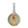 Light green 20cm non-stick fry pan with grey handle, eco-friendly ceramic coating
