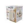 Salter retro rapid boil cream kettle packaging, front and side view.