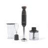 Hand blender set with jug, whisk and chopper, black finish, suitable for UK kitchens