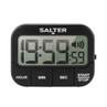 Black Salter digital kitchen timer with large display, buttons for hour, minute, second, and start/stop.