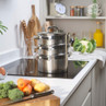 Salter Timeless 3 Tier Steamer - 18cm Stackable Cooking Pots BW13906