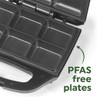 Close-up of sandwich toaster plates with PFAS-free coating