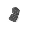 Black electric cake pop maker with open lid showing non-stick baking plates