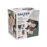 Salter Toronto VertiCook Ultra air fryer packaging, showing product features and countertop savings.
