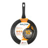 30cm grey non-stick frying pan with black handle, Megastone collection, packaging shown