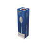 Stainless steel 6 piece teaspoon set in blue Vienna packaging, angled view