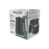 Salter Marino black rapid boil kettle retail box, showing product and features.