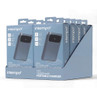 Display box of blue 10,000mAh portable chargers with digital display, suitable for fast charging