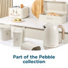 Cream Pebble kitchen collection with kettle, toaster, bread bin and storage canisters