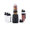 Salter Actifusion black blender with three bottles, one with fruit, one with smoothie