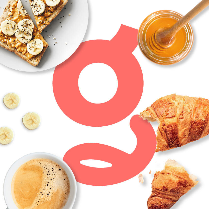 Progress G with breakfast food