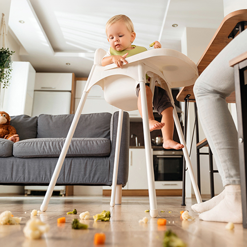 infant in high chair