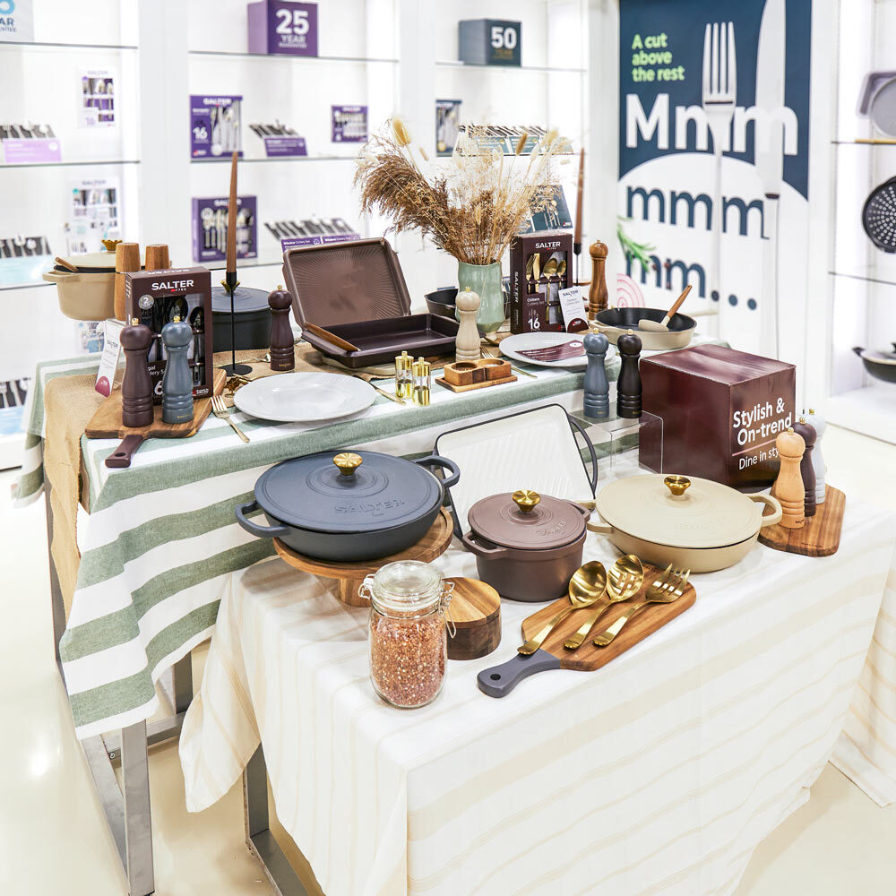 Salter products in a showroom