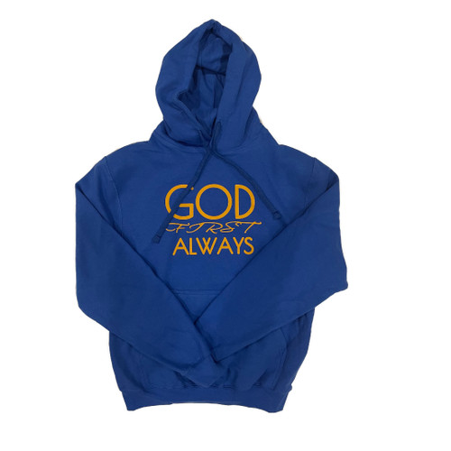 Signature Hoodie (Royal Blue/Yellow Orange) - GFA Modern Christian Apparel