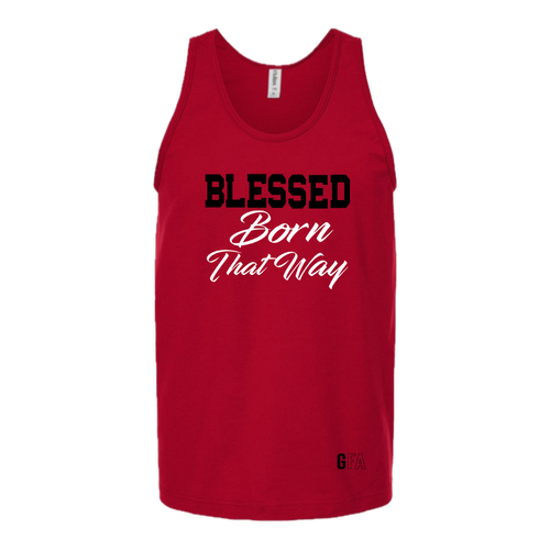 Born Blessed Tank (Red/Black)- GFA Modern Christian Apparel