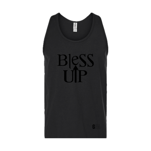 Bless Up Tank (Black/Black) - GFA Modern Christian Apparel
