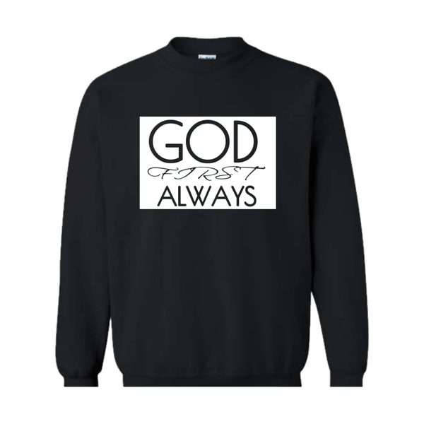 Signature Border Sweatshirt (Black/White) - GFA Modern Christian Apparel Signature Border Sweatshirt (Black/White) - GFA Modern Christian Apparel