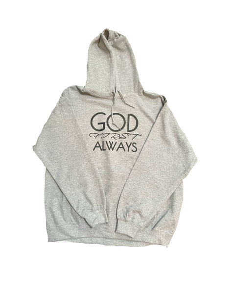 Signature Border Hoodie (Gray/Black) - GFA Modern Christian Apparel