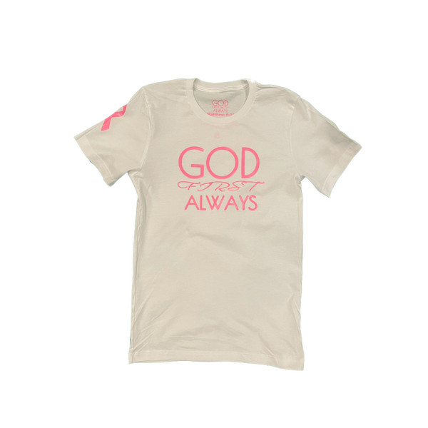 Signature T-Shirt (White/Pink) - GFA Modern Christian Apparel