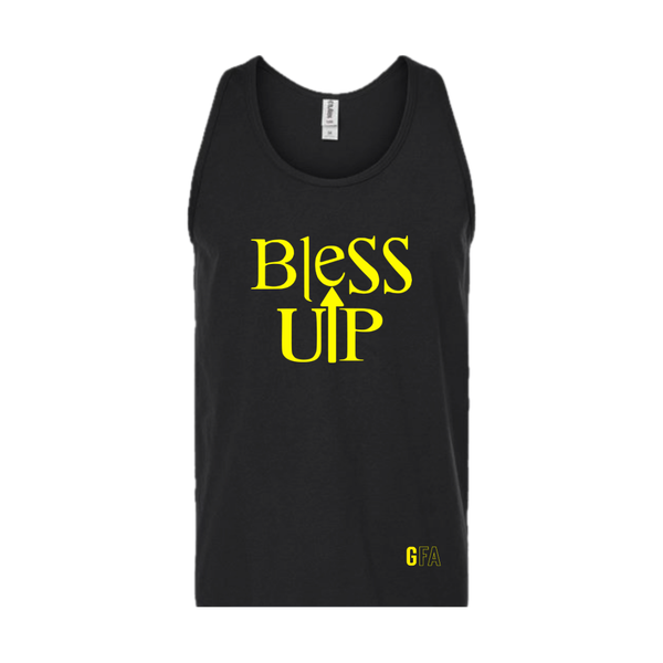 Bless Up Tank (Black/Yellow) - GFA Modern Christian Apparel