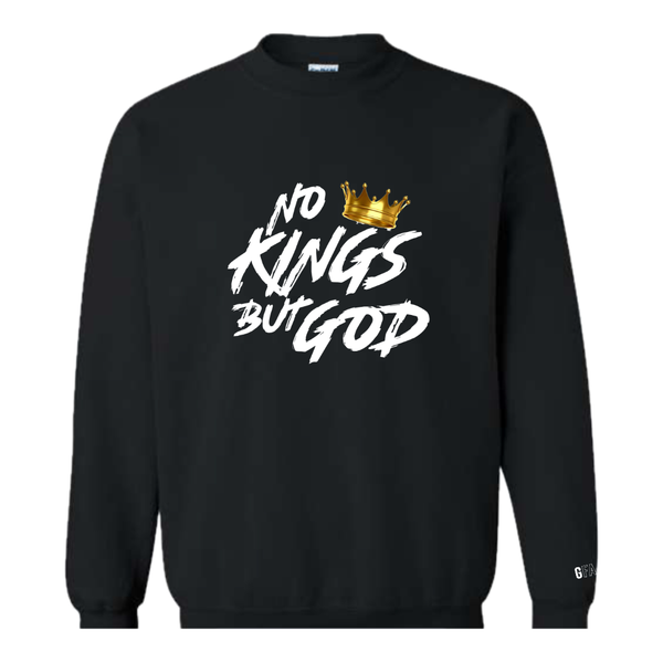 No Kings But God (White/Black) - GFA Modern Christian Apparel