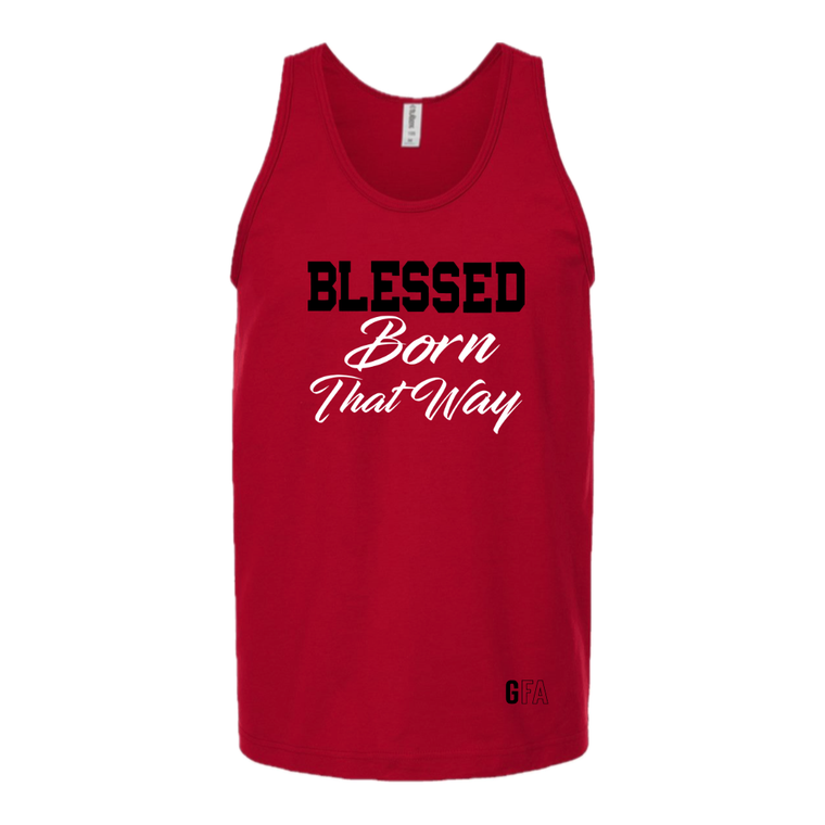 Born Blessed Tank (Red/Black)- GFA Modern Christian Apparel
