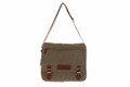 WB-6015 - Woodbridge large cross body flap over canvas satchel