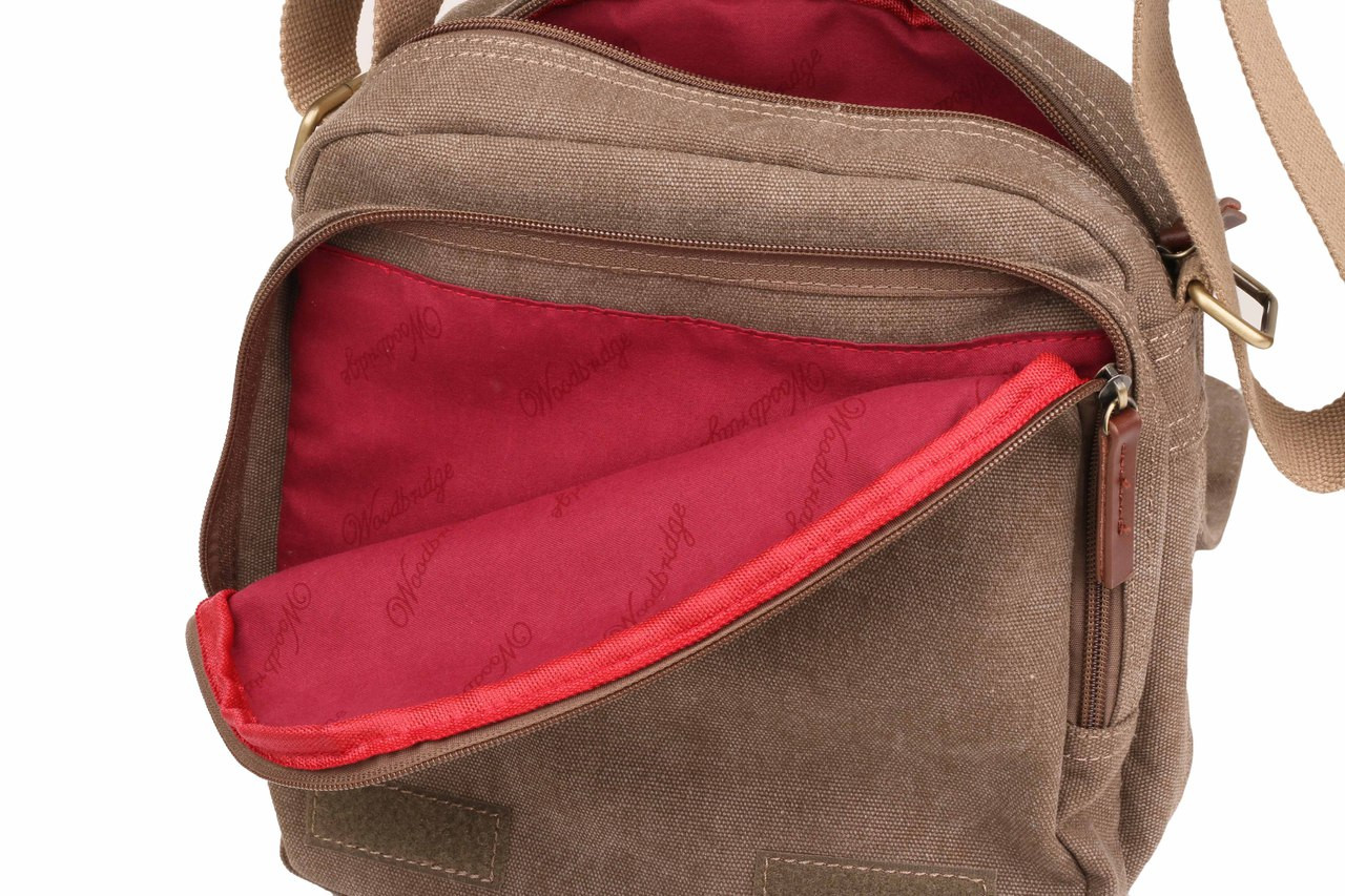 WB-6018 - Woodbridge large cross body flap over canvas bag