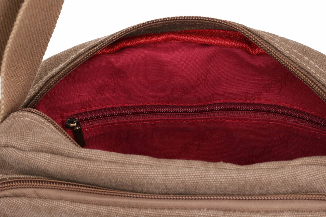 WB-6018 - Woodbridge large cross body flap over canvas bag