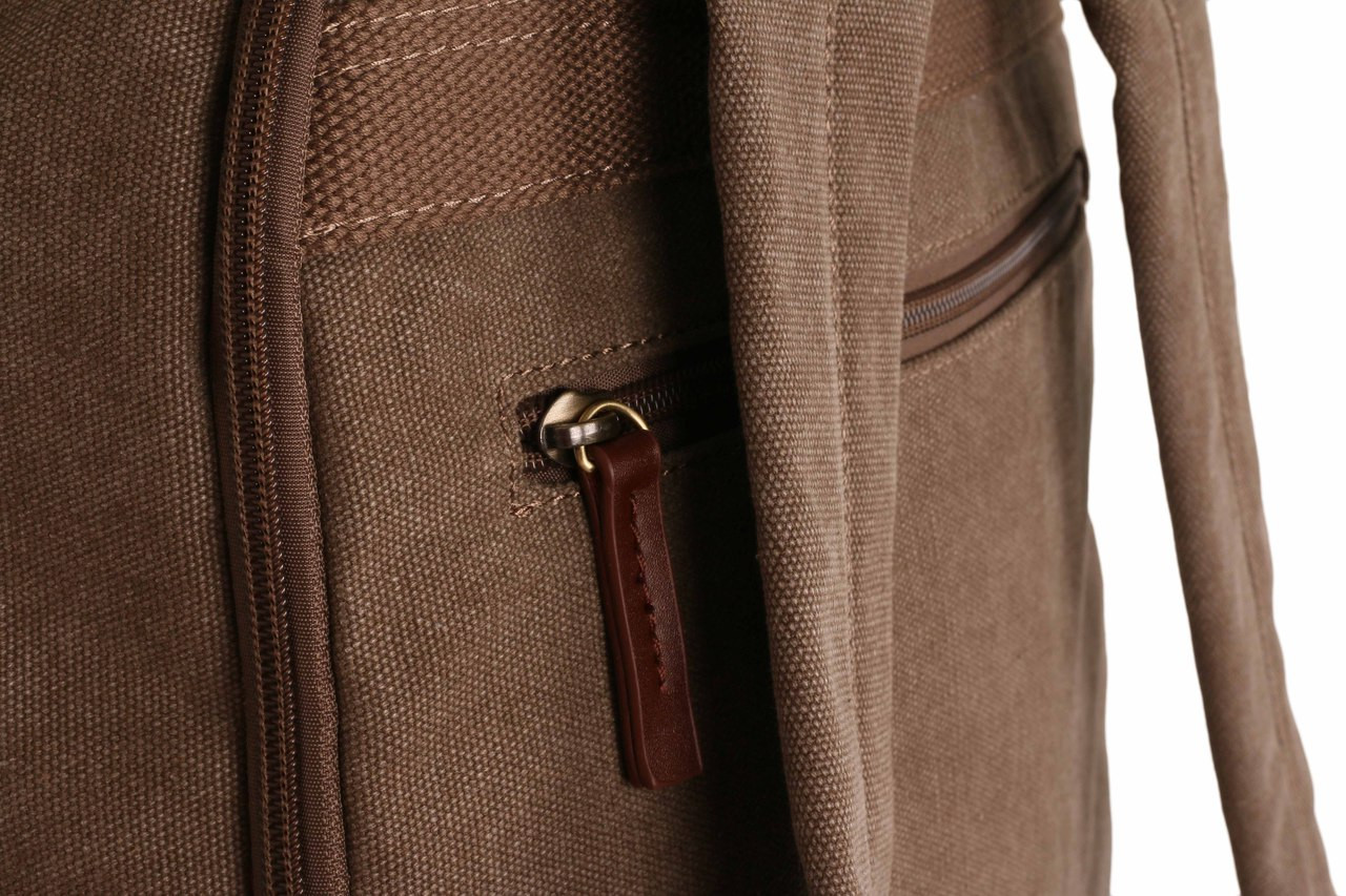 WB-6020 - Woodbridge large canvas laptop backpack with front flap