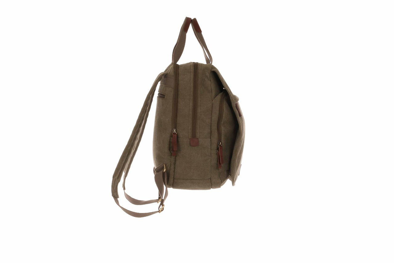 WB-6020 - Woodbridge large canvas laptop backpack with front flap