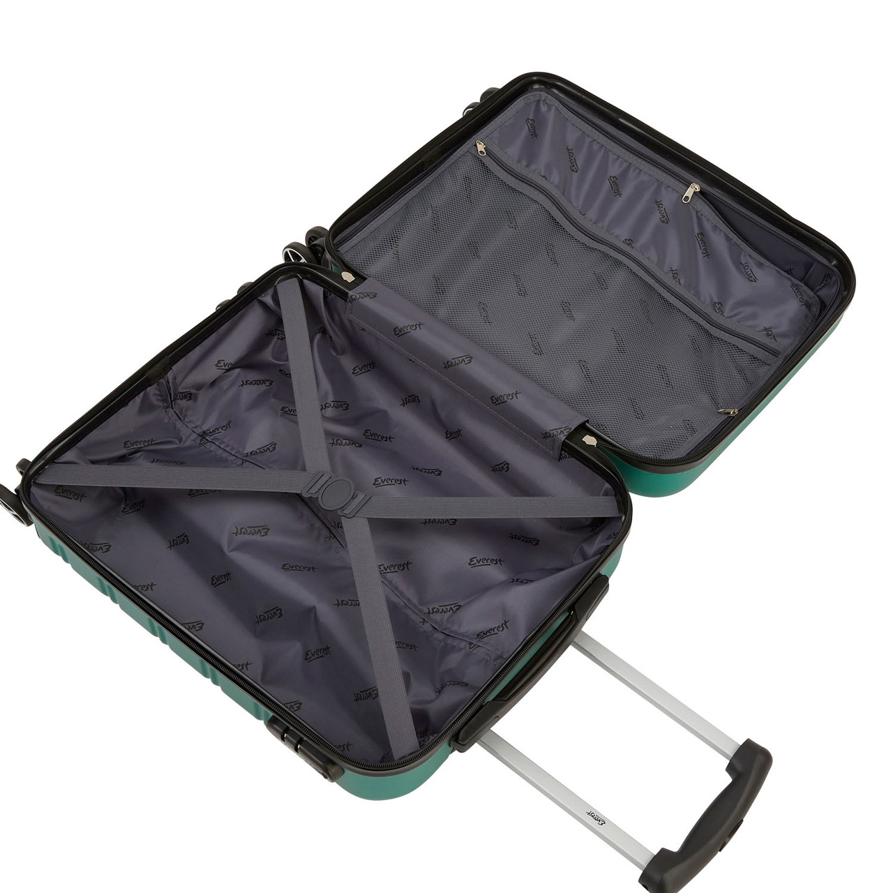 EV-441 - Grass Green EVEREST lightweight 8 wheeler ABS luggage case