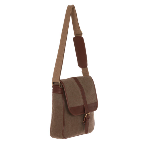 WB-6022 - Woodbridge large cross body flap over canvas bag