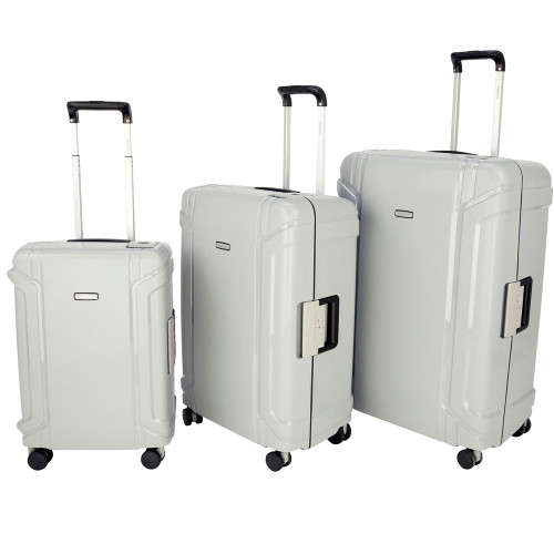 HBY-0173 - Silver - HIGHBURY - Guard Hard Luggage Trolley Cases
