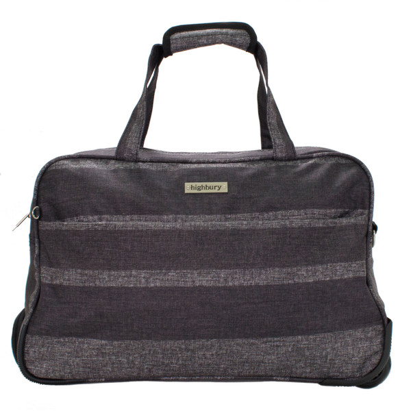 HBY-0015 - HIGHBURY Unique Grey Stripe® Cabin Weekend Trolley Bag