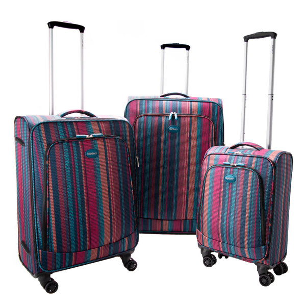 HBY-0160 - HIGHBURY Marrakesh Multi Stripe Ultra Light Weight Luggage