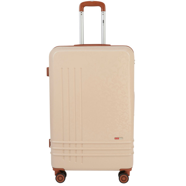 VS-1002 - Beige - Victoria Station Lightweight 8 wheeler ABS Trolley Cases