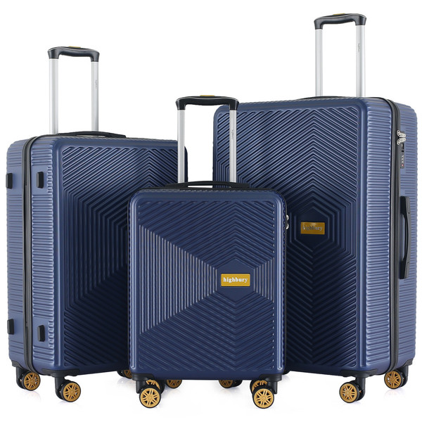 HBY-0168 - Navy - HIGHBURY - Yellowstone Hard Luggage Cases