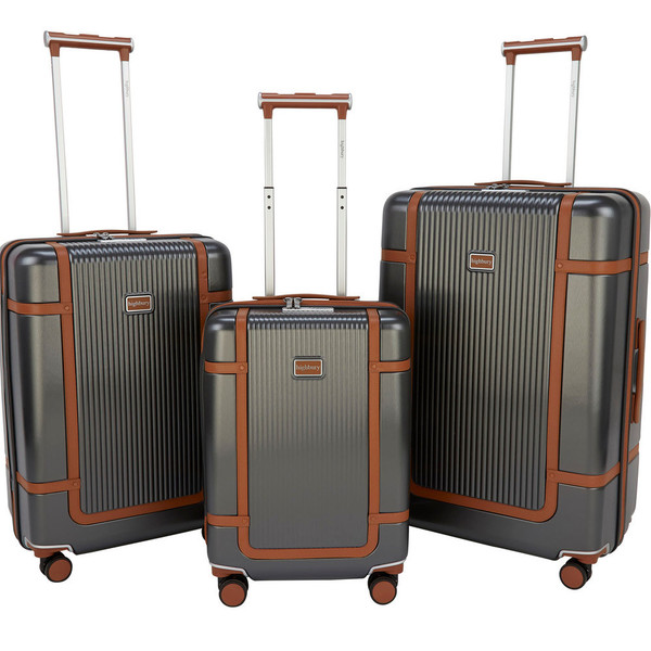 HBY-0171- HIGHBURY - ELEGANCE Dark Grey Hard Luggage Cases
